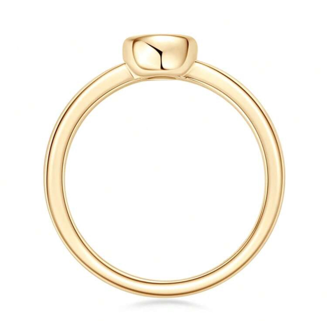 Anel Solitário - Em Moissanite em Prata 925 - Com banho de ouro amarelo 18k, proporcionando um acabamento luxuoso e durável - Formato redondo- Certificado GRA