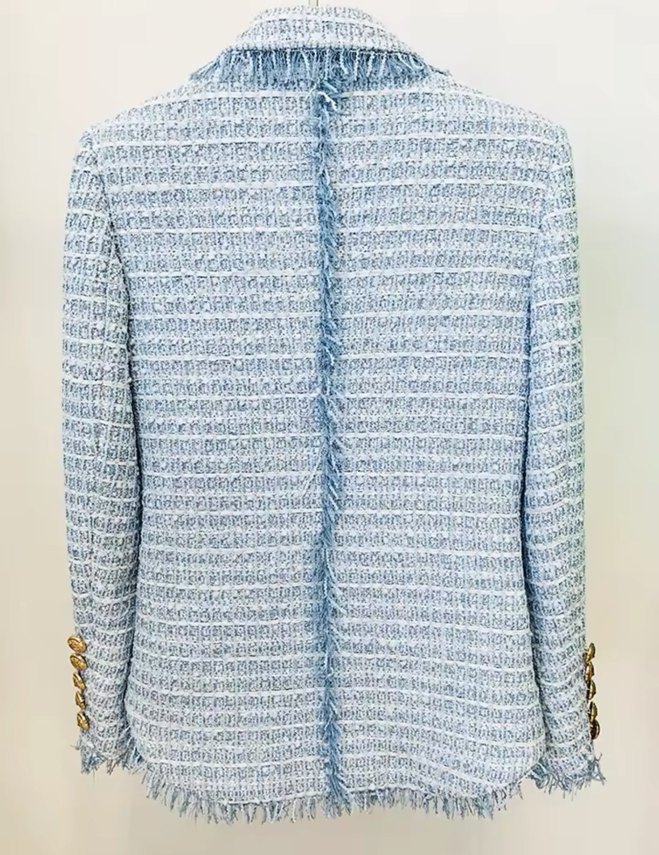 Blazer Azul Tweed Alfaiataria