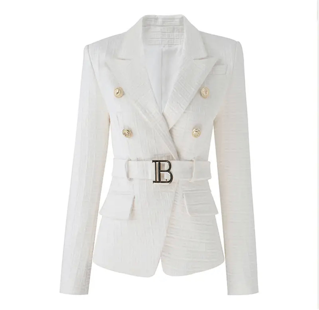 Blazer Texturizarado com Cinto