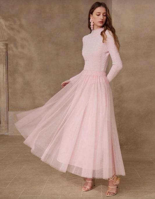 Saia Lolitta - Tule Italiano Duplo Rose