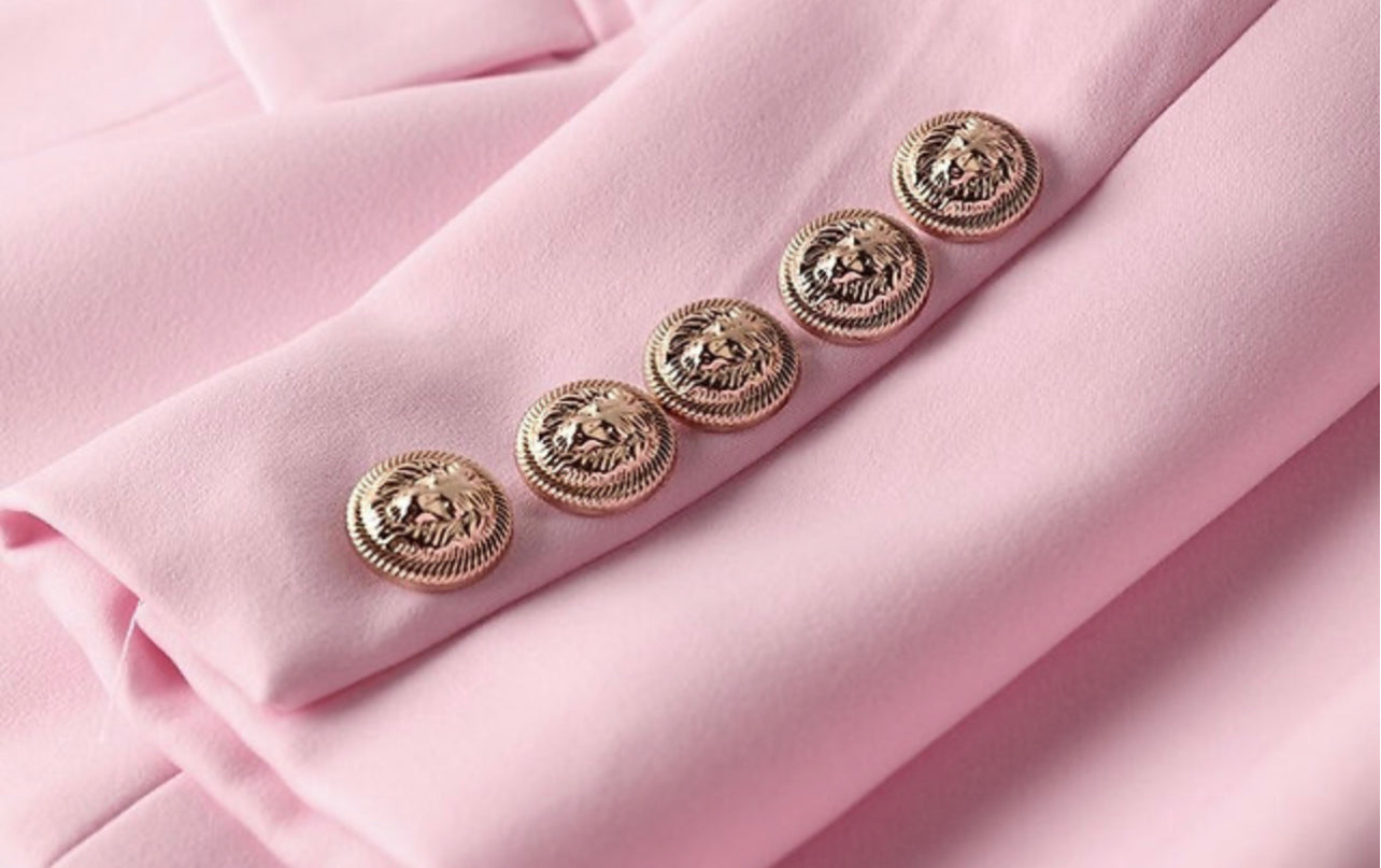 Blazer Alfaiataria Rosa Bebê