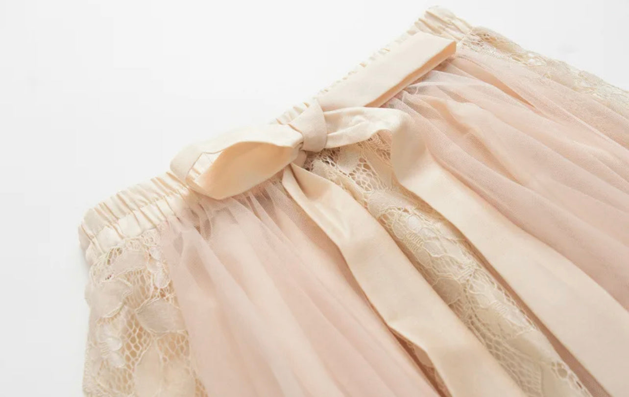 Saia Tule com Renda