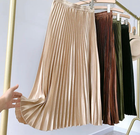 Saia Plissada Cintilante